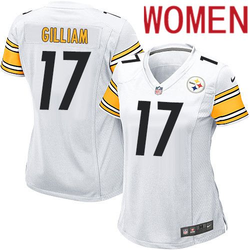 Women Pittsburgh Steelers #17 Joe Gilliam Nike White Game NFL Jersey